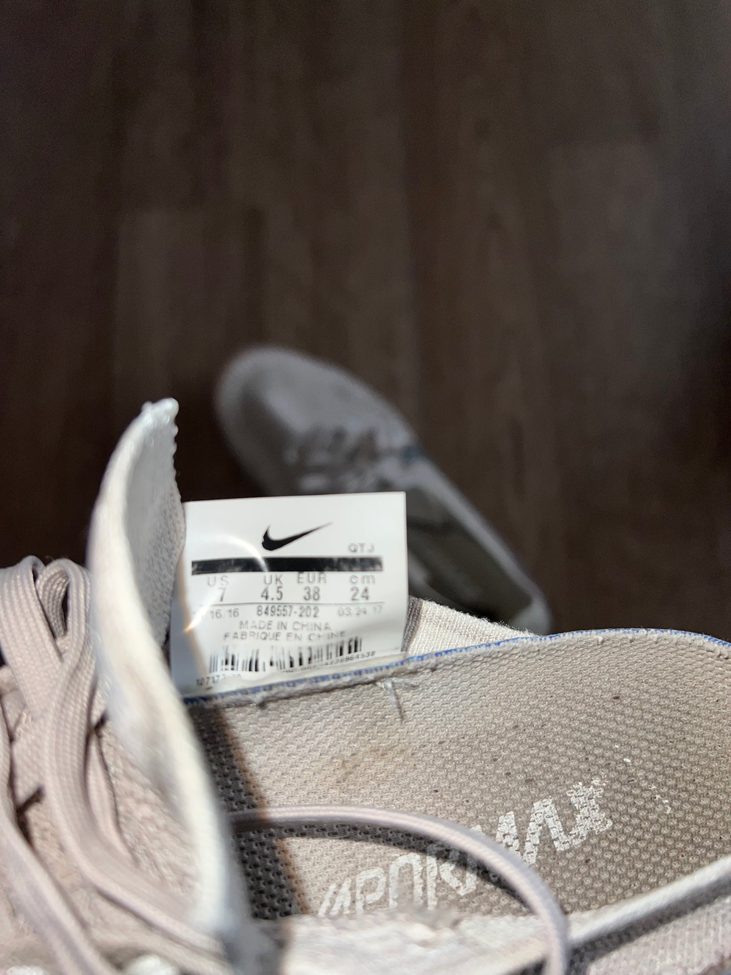 🔥 Nike Air Vapormax Flyknit Rose & Silver - RRP £190 - Size Uk 4.5