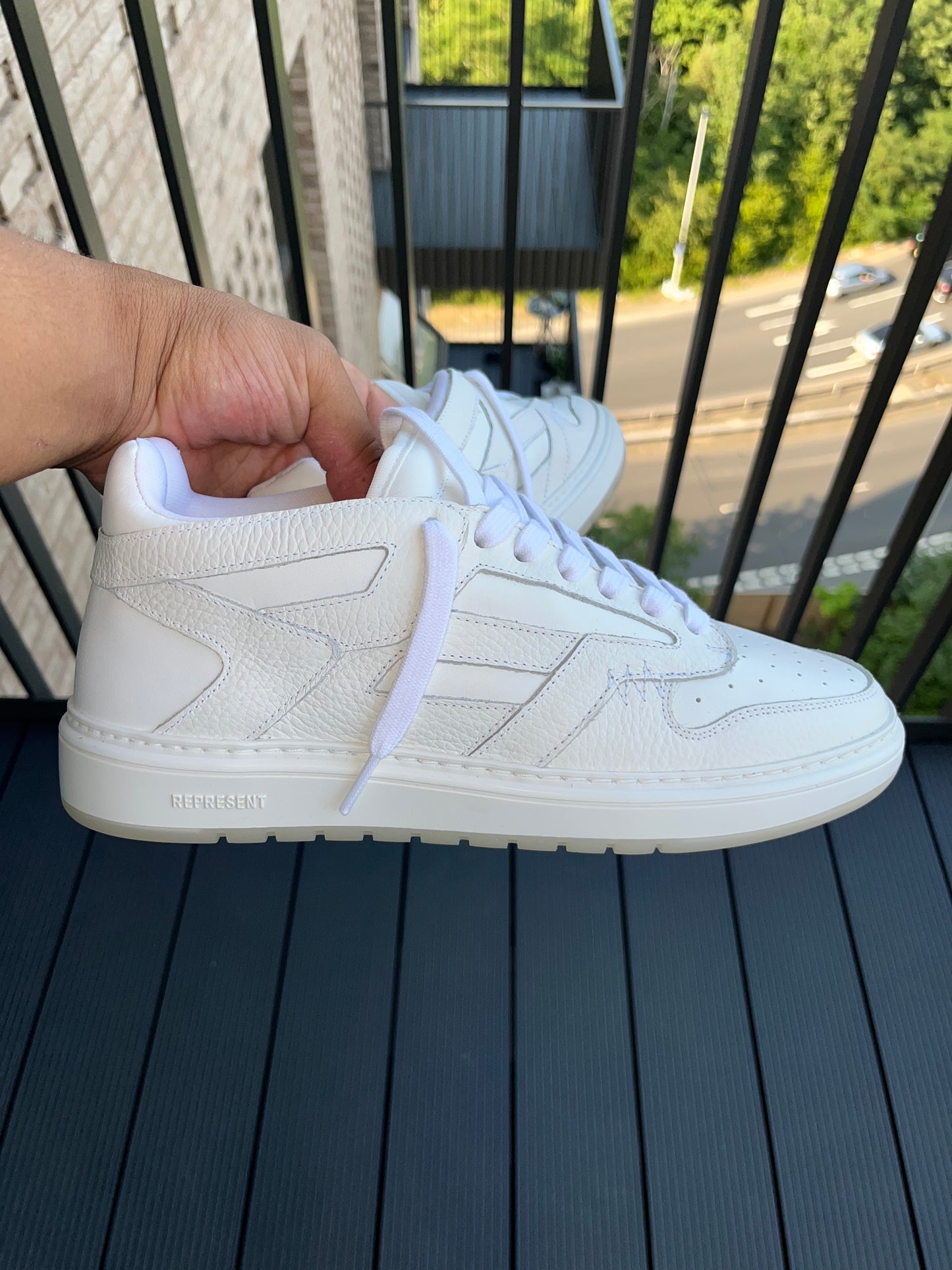 🔥 Represent Reptor Low Flat White - RRP £195 - Size Uk 8