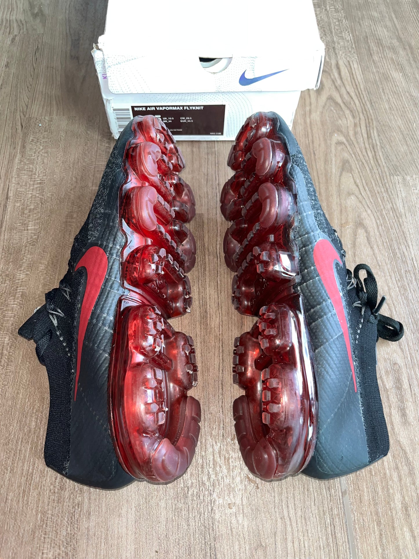 🔥 Nike Air Vapormax Flyknit 3 Red & Black - RRP £205 - Size Uk 10.5