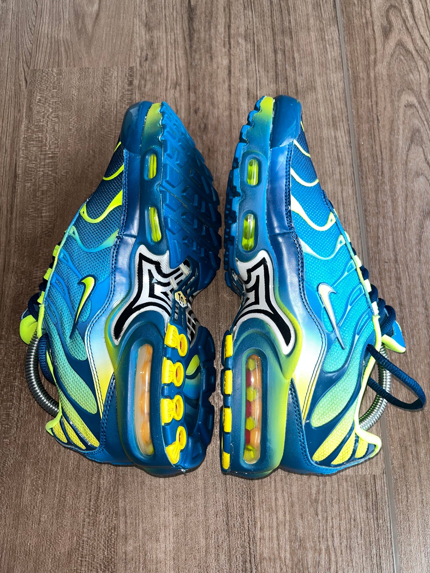 🔥 Nike Air Tn Plus Blue & Yellow Crimson - RRP £210 - Size Uk 5