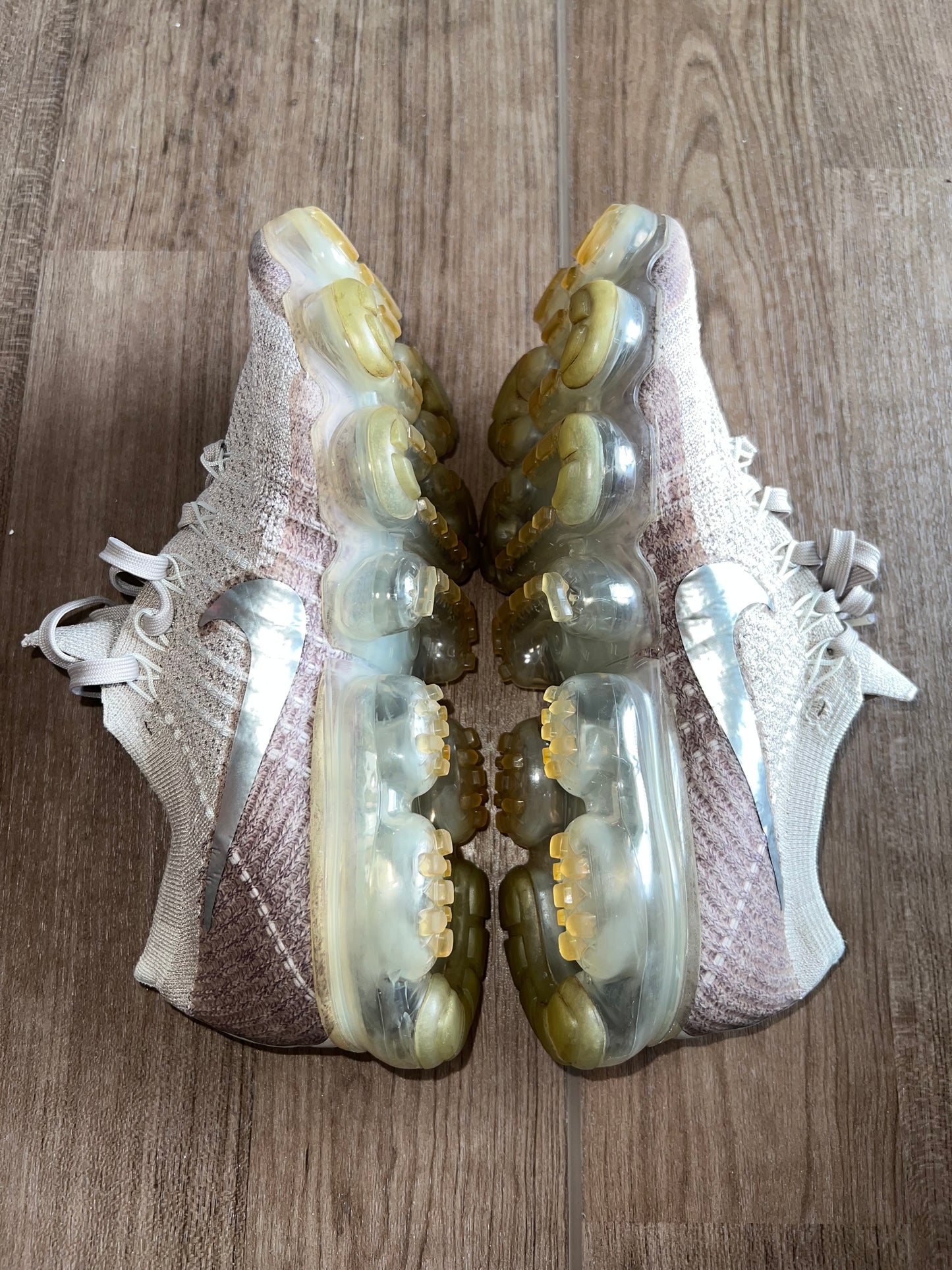 🔥 Nike Air Vapormax Flyknit Rose & Silver - RRP £190 - Size Uk 4.5