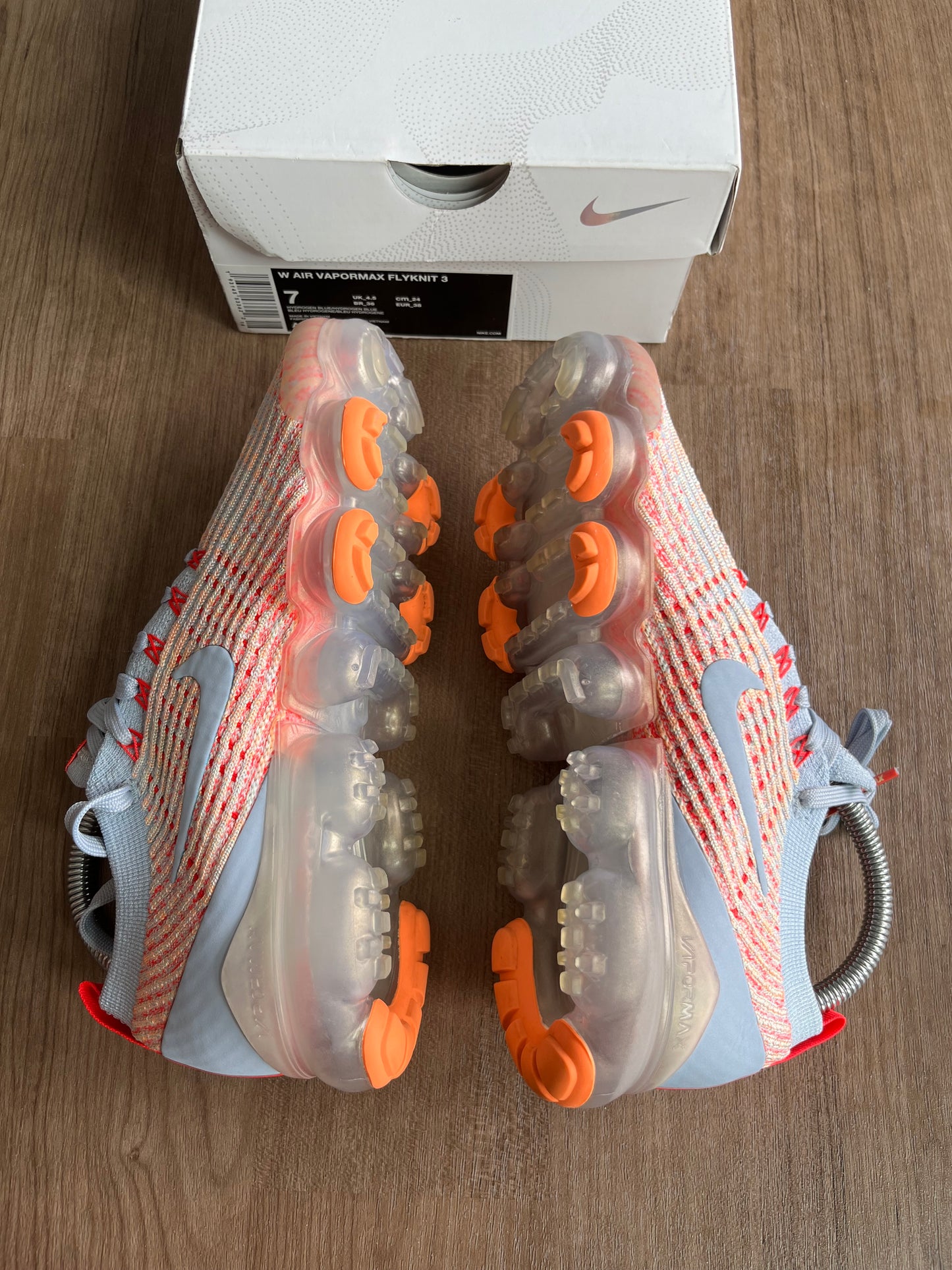🔥 Nike Air Vapormax Flyknit 3 Exotic Sunrise - RRP £205 - Size Uk 4.5