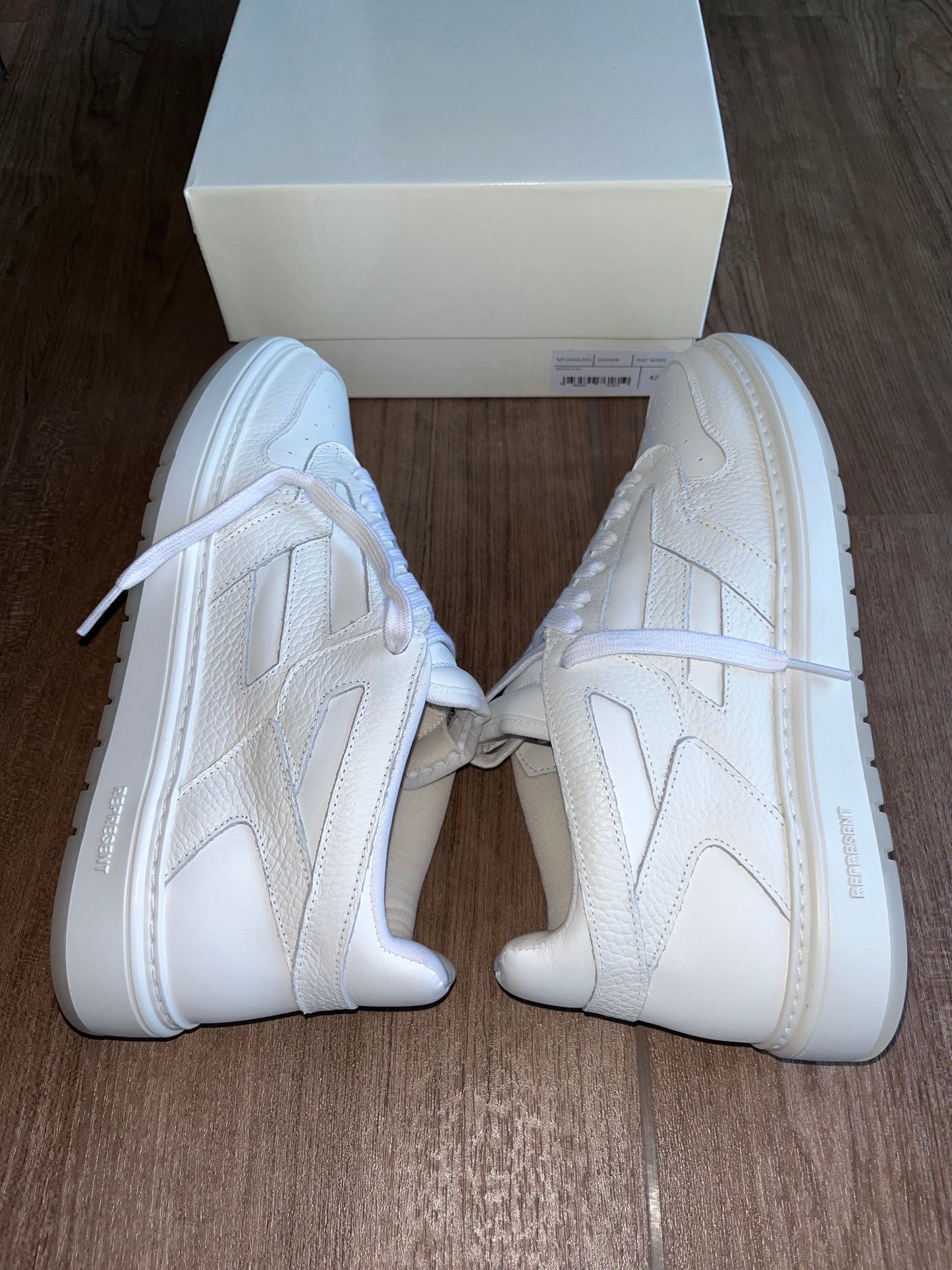 🔥 Represent Reptor Low Flat White - RRP £195 - Size Uk 8