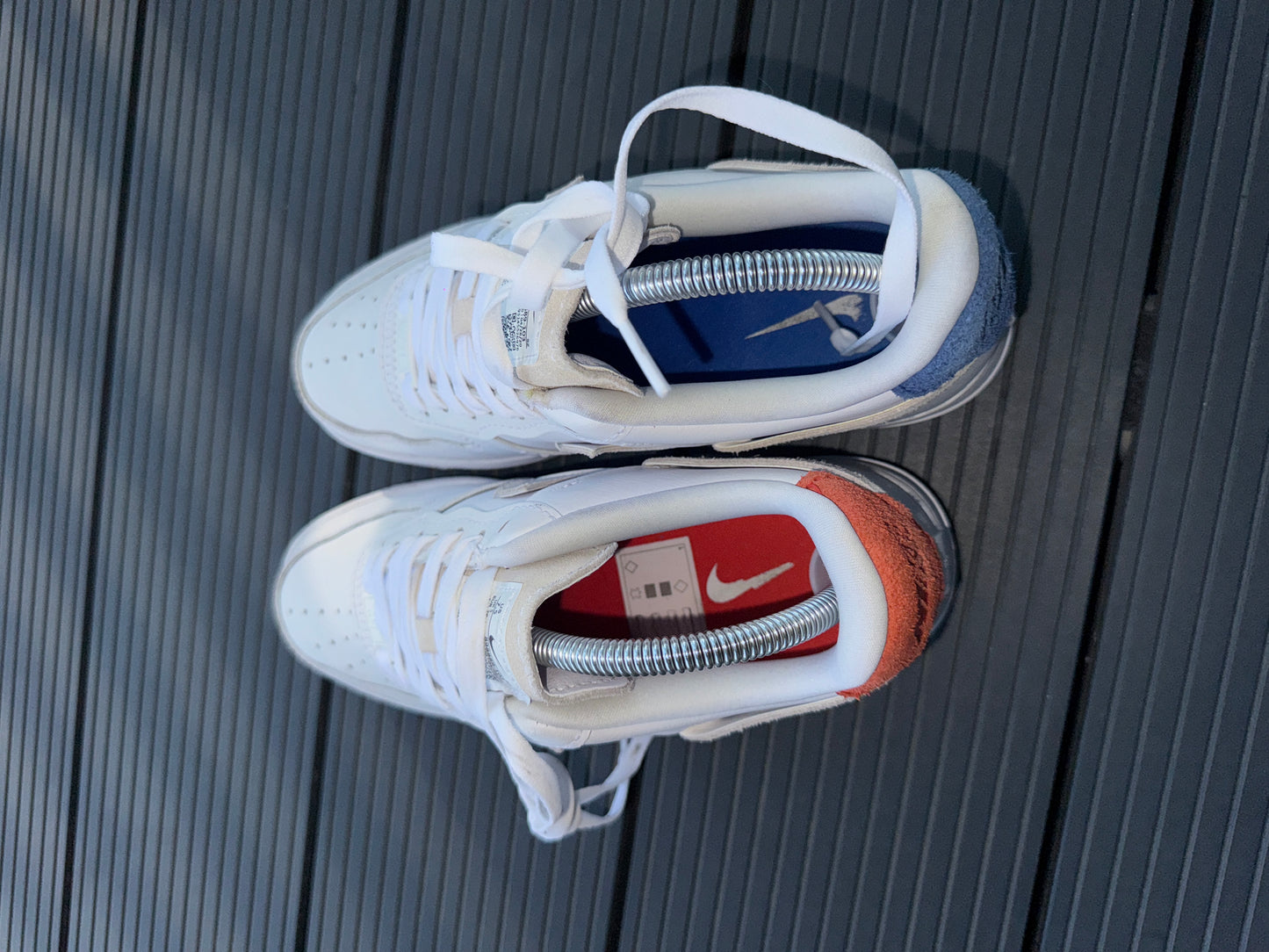🔥 Nike Airforce 1 AF1 Low Inside Out White Blue Red - RRP £120 - Size Uk 5