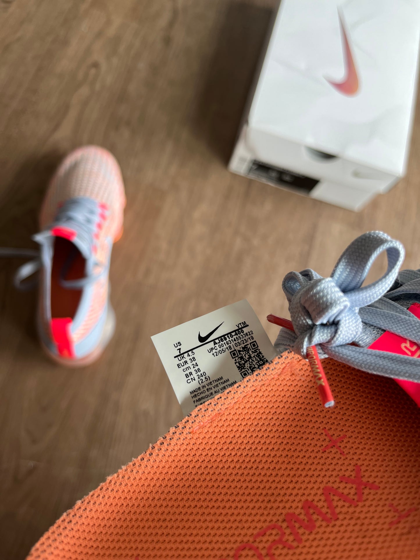 🔥 Nike Air Vapormax Flyknit 3 Exotic Sunrise - RRP £205 - Size Uk 4.5