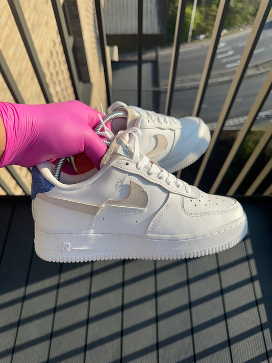 🔥 Nike Airforce 1 AF1 Low Inside Out White Blue Red - RRP £120 - Size Uk 5