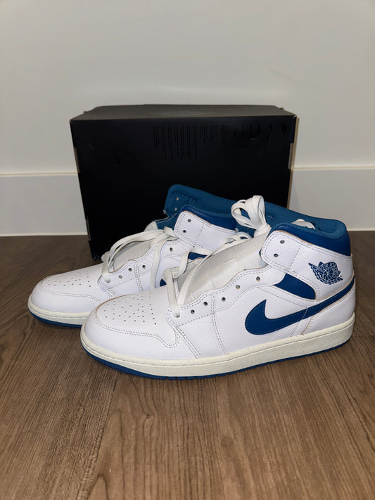 🔥 Nike Air Jordan One 1 High Blue & White - RRP £145 - Size Uk 9.5