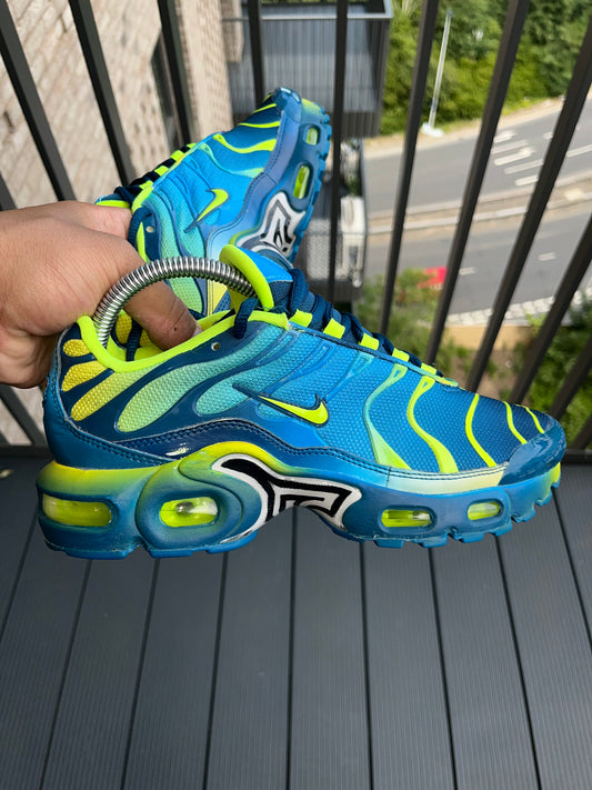 🔥 Nike Air Tn Plus Blue & Yellow Crimson - RRP £210 - Size Uk 5