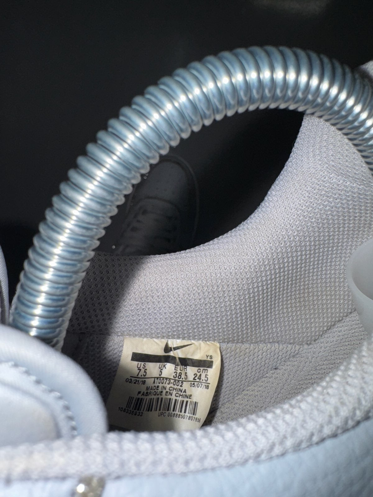 🔥 Nike Airforce One 1 Silver Glitter - RRP £120 - Size Uk 5