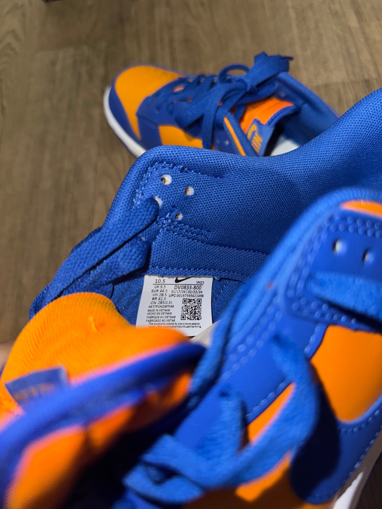 🔥 Nike Dunk Low Retro Orange & Blue - RRP £120 - Size Uk 9.5