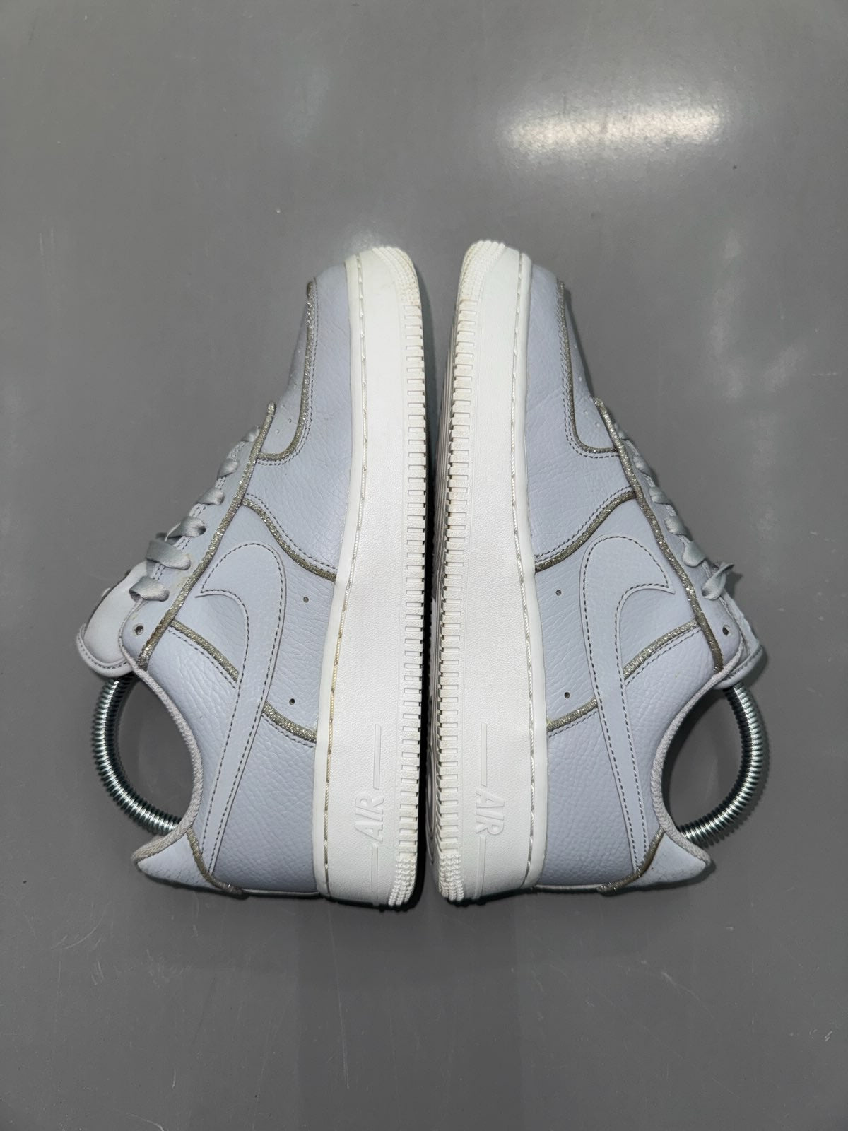 🔥 Nike Airforce One 1 Silver Glitter - RRP £120 - Size Uk 5