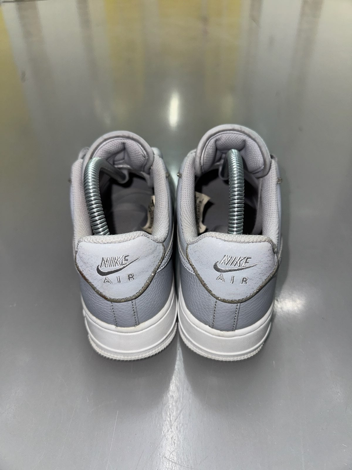 🔥 Nike Airforce One 1 Silver Glitter - RRP £120 - Size Uk 5