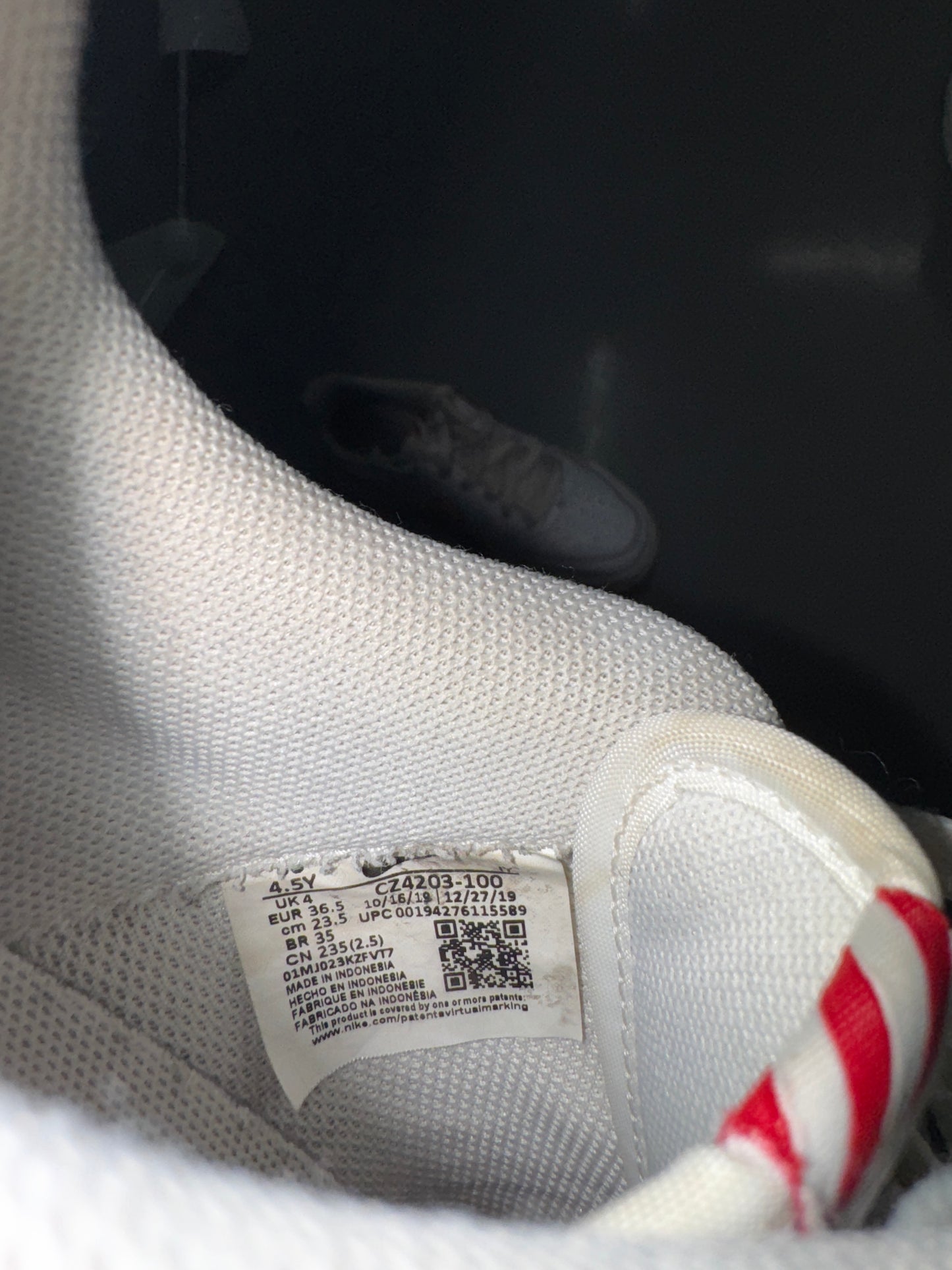 🔥 Nike Air Force 1 One Red & White - RRP £120 - Size 4
