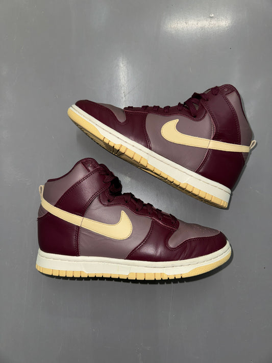 Nike Dunk High Burgundy - RRP £ 145 - Size Uk 4
